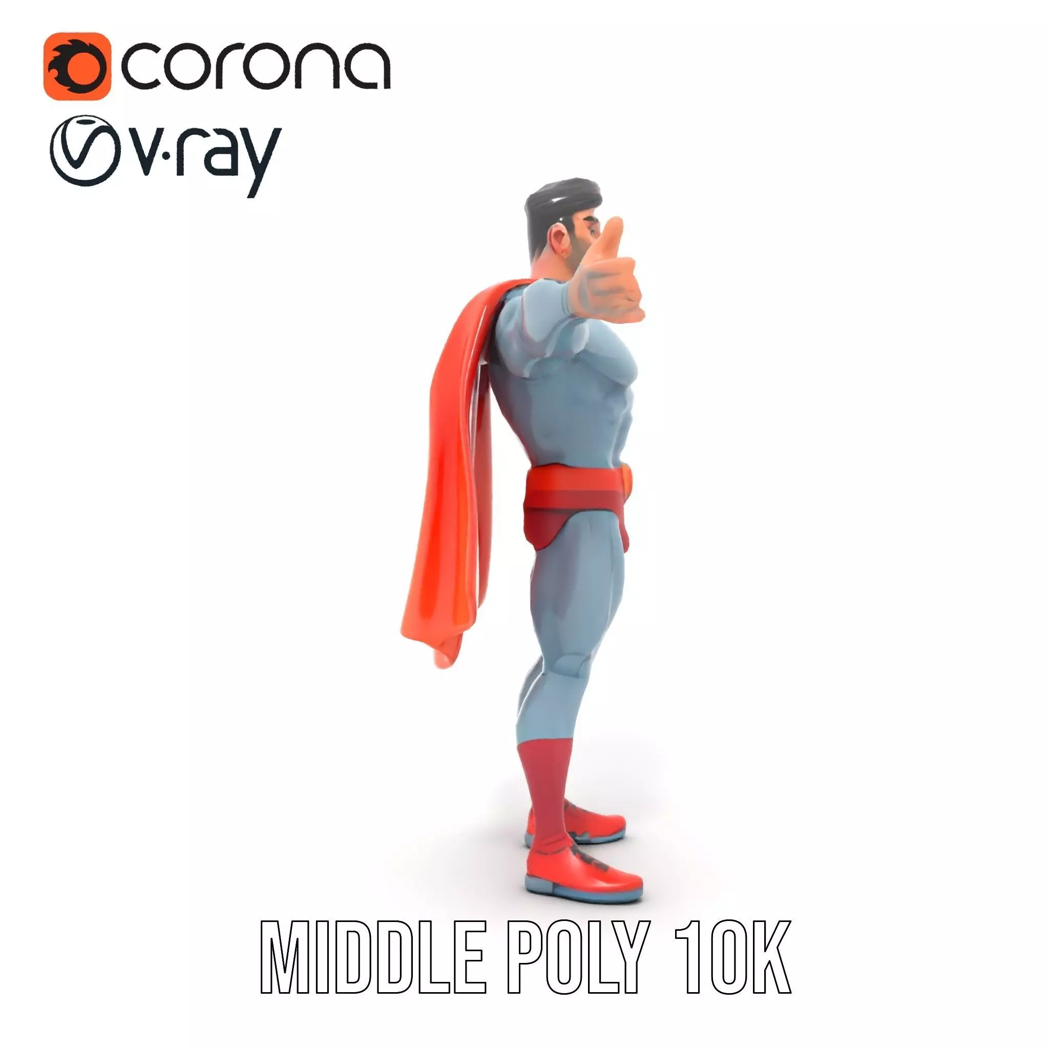 Heroic Cape Avenger model pack Low-poly 3D model_27