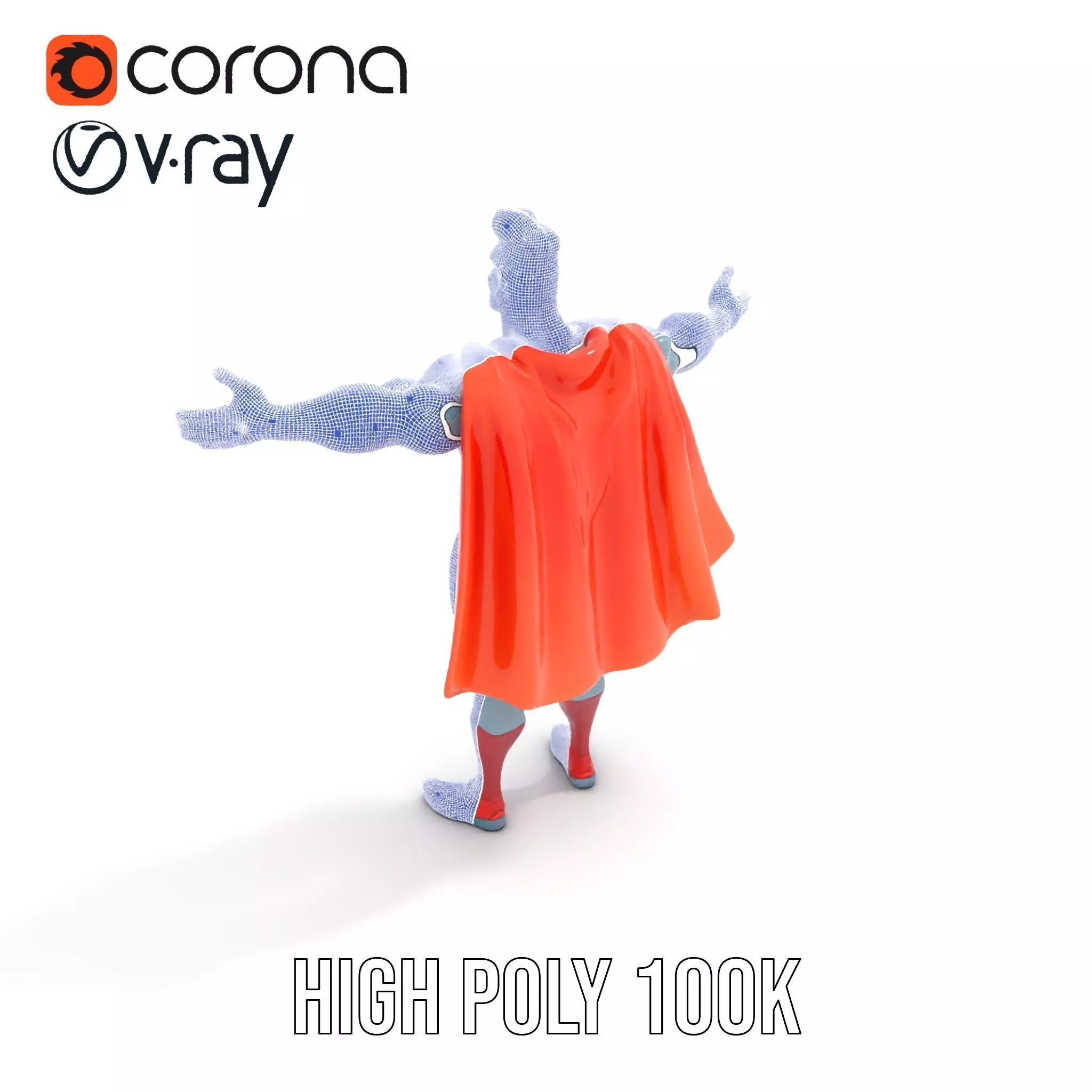 Heroic Cape Avenger model pack Low-poly 3D model_26