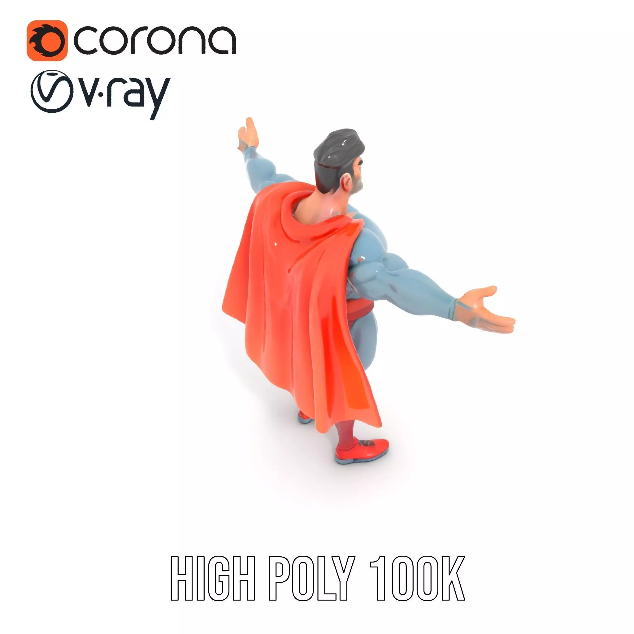 Heroic Cape Avenger model pack Low-poly 3D model_32