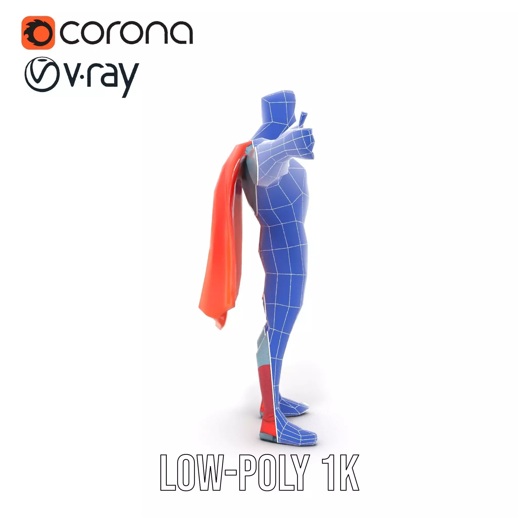 Heroic Cape Avenger model pack Low-poly 3D model_22