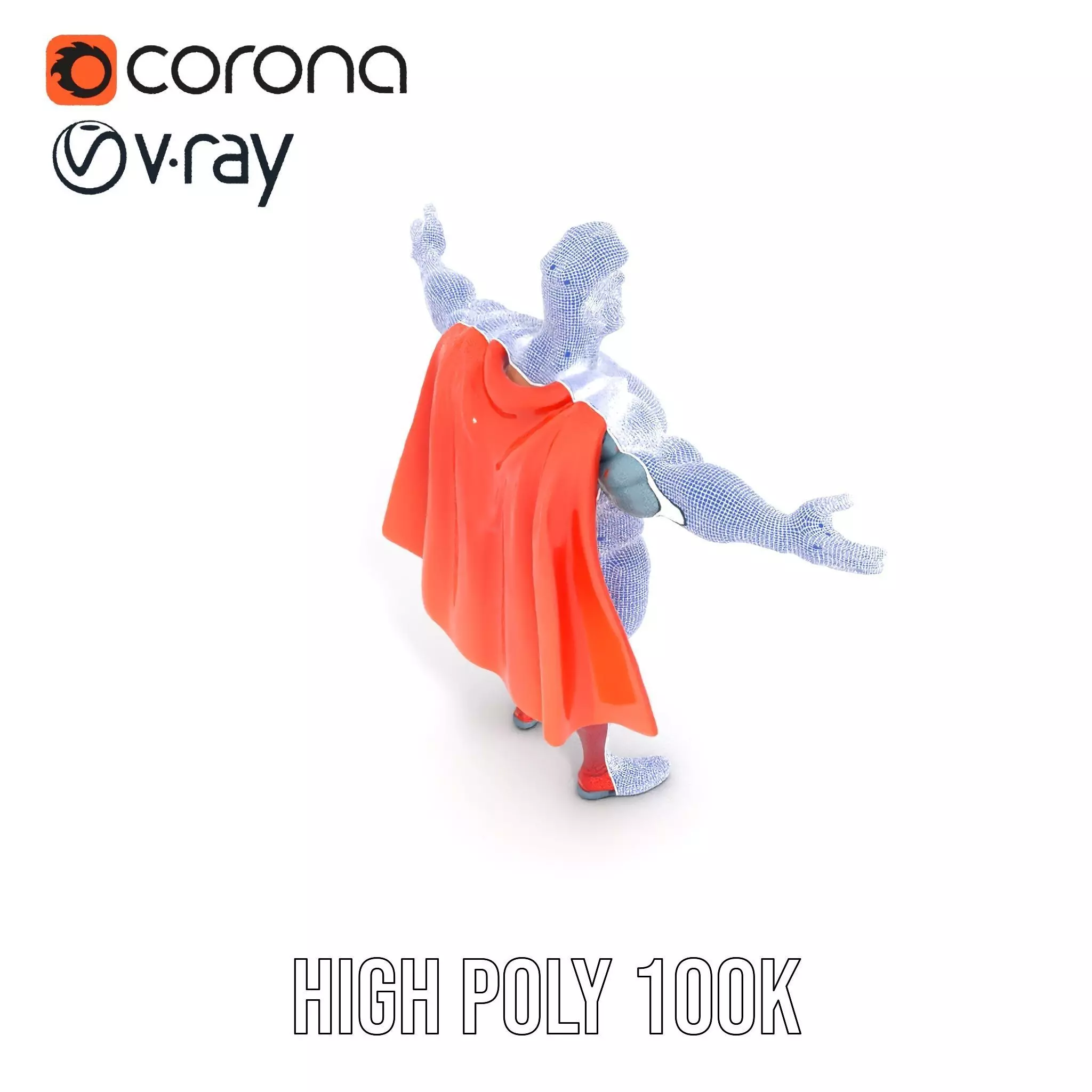 Heroic Cape Avenger model pack Low-poly 3D model_23