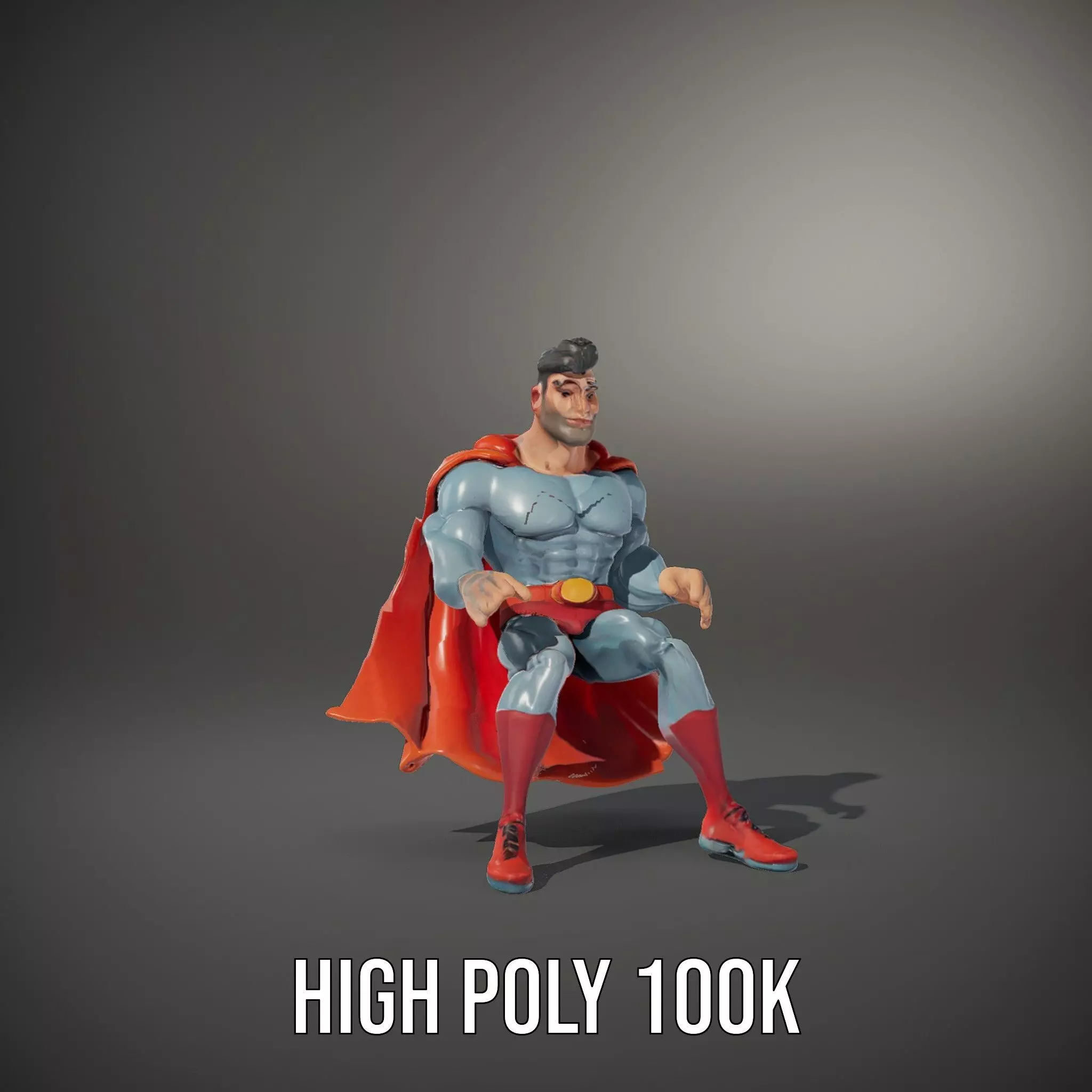 Heroic Cape Avenger model pack Low-poly 3D model_10