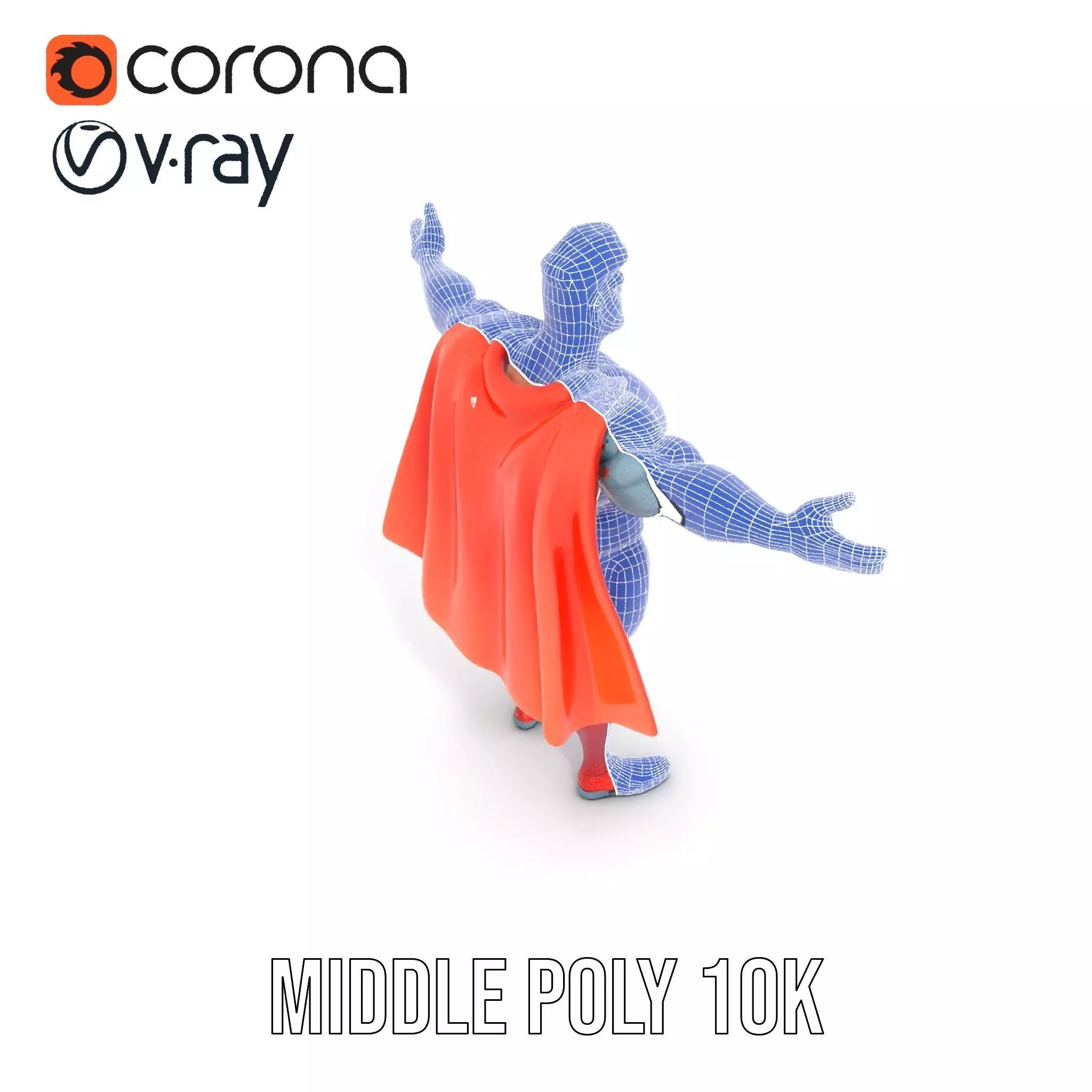 Heroic Cape Avenger model pack Low-poly 3D model_19