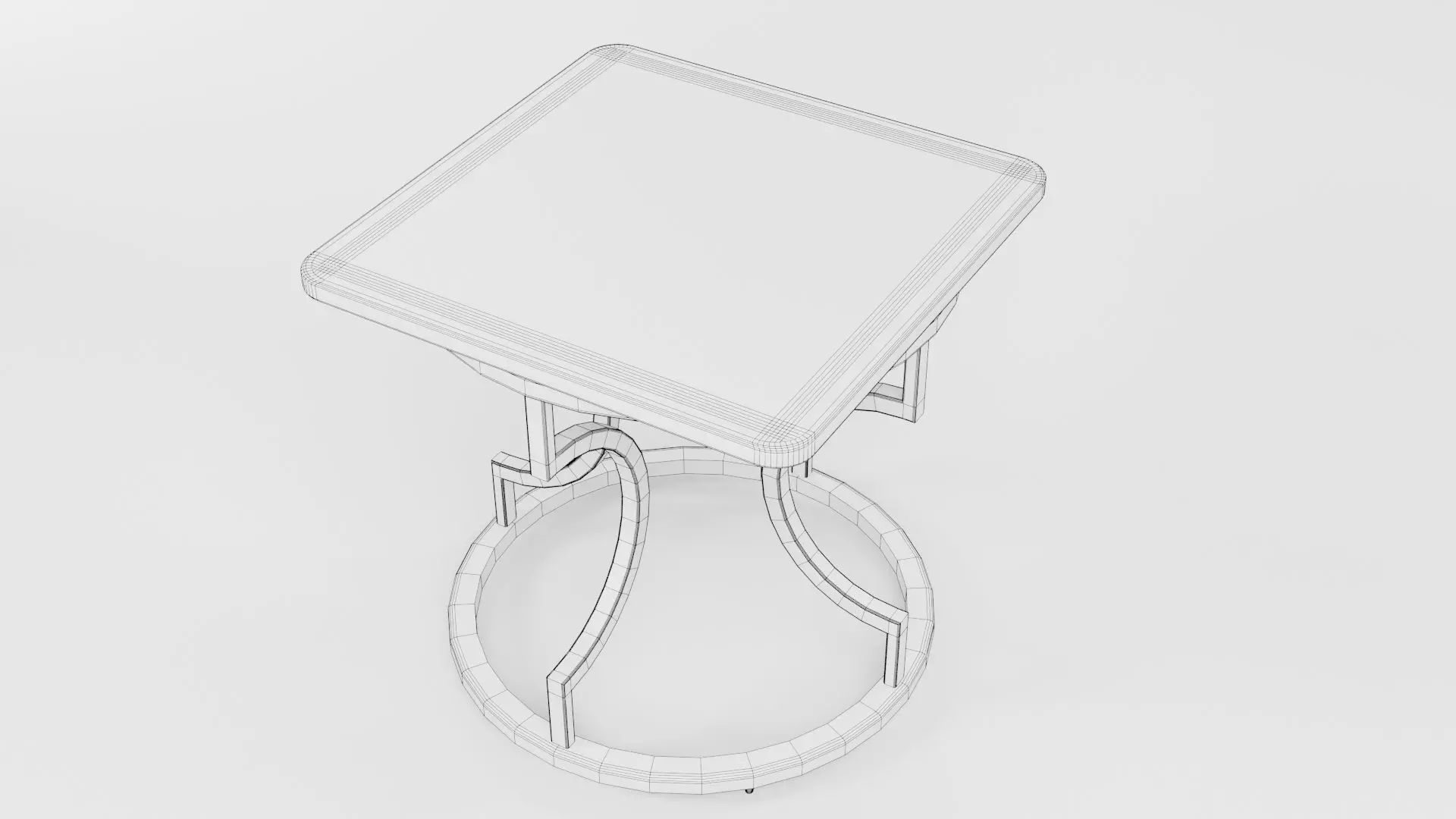 Square Table CG61 3D model_6