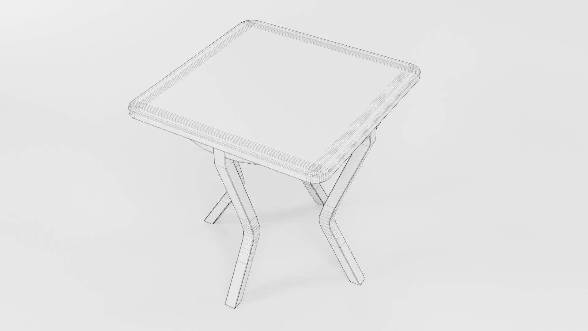 Square Table CG62 3D model_6