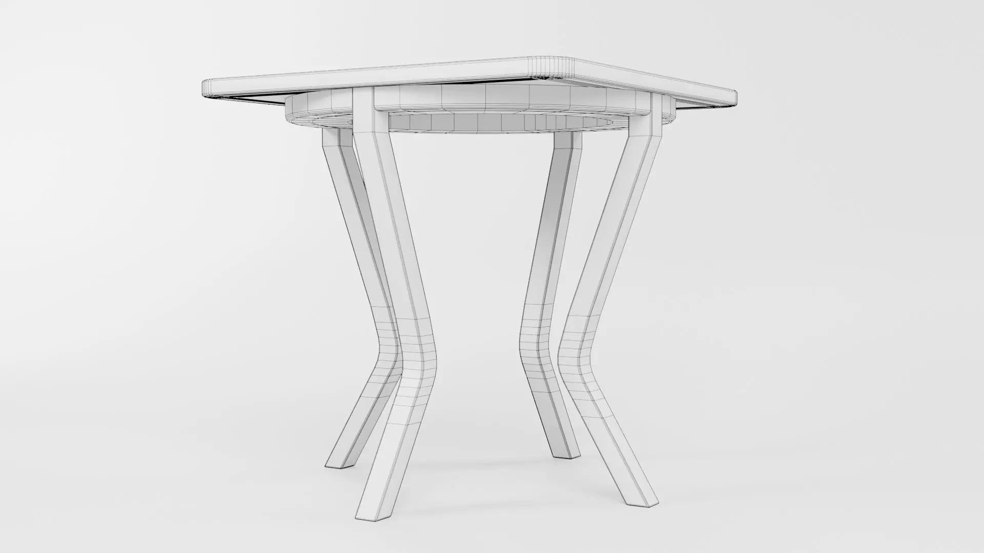 Square Table CG62 3D model_5