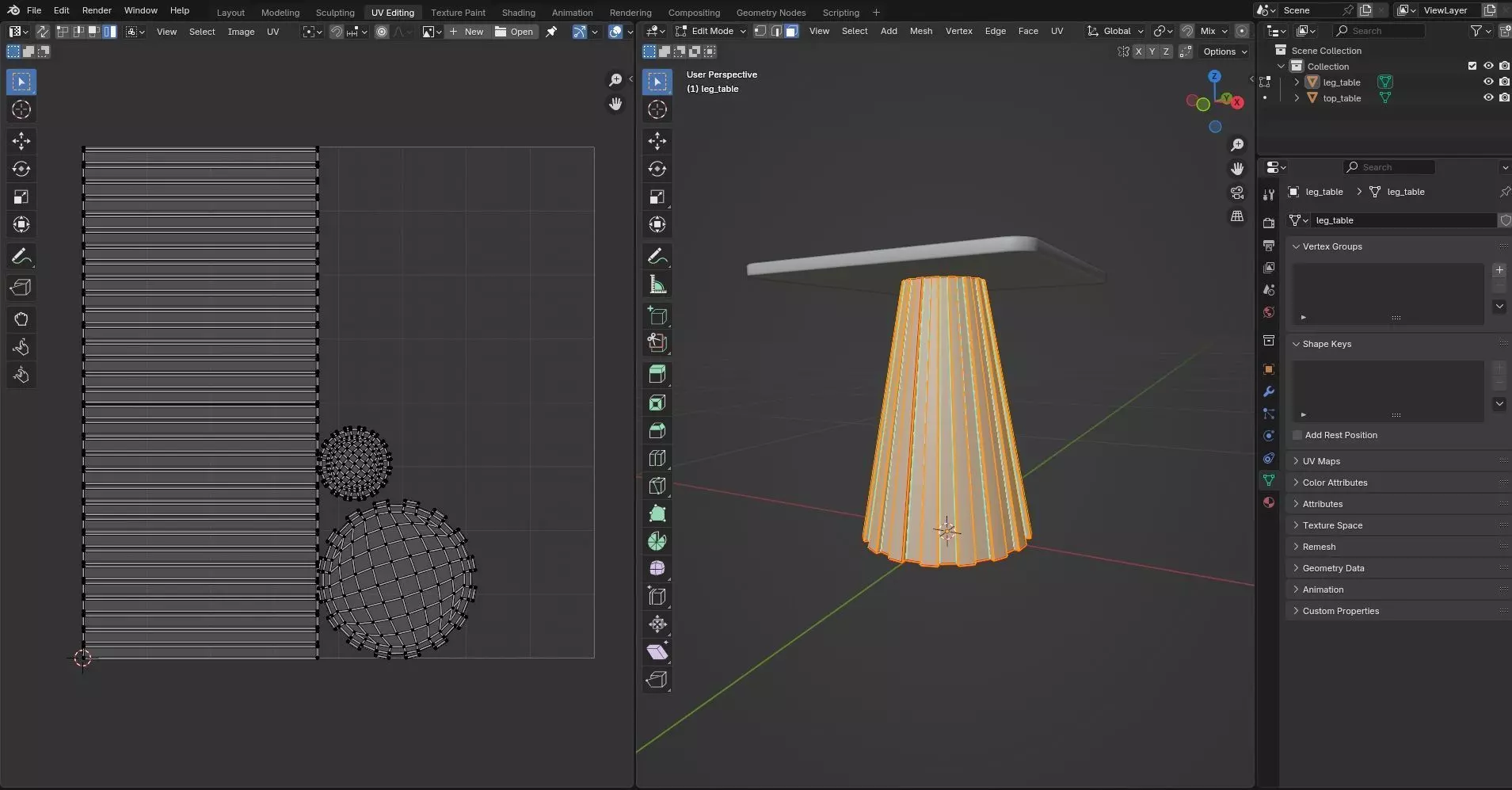 Square Table CG68 3D model_9