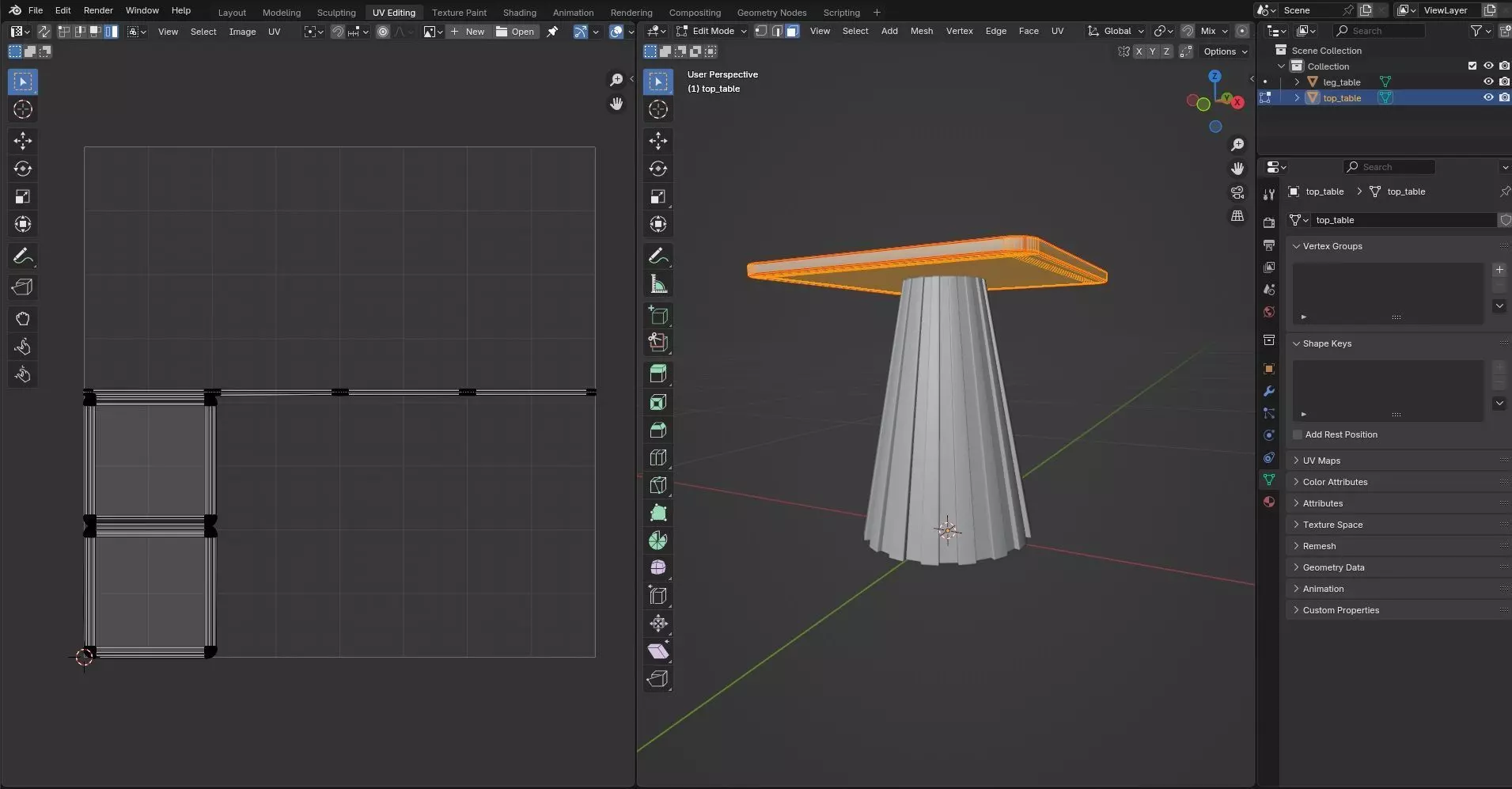 Square Table CG68 3D model_10