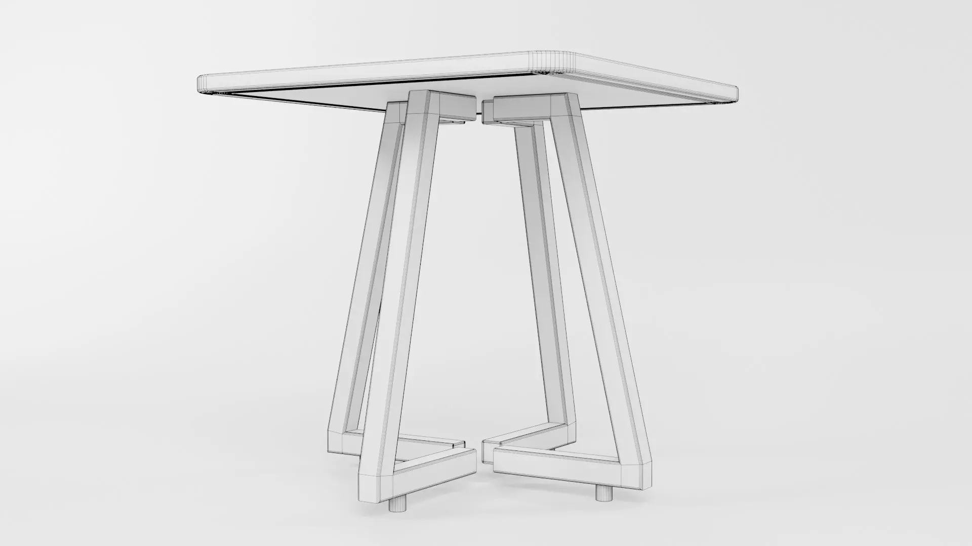 Square Table CG69 3D model_5