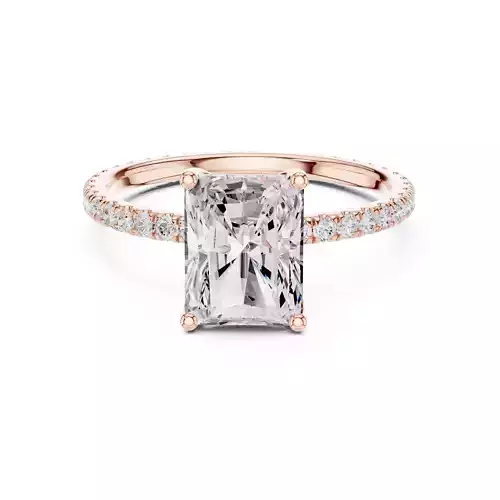 Radiant Cut Diamond Engagement Wedding Ring 3DM STL Video