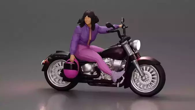 girl rides with purpose power holding helmet with steady pride