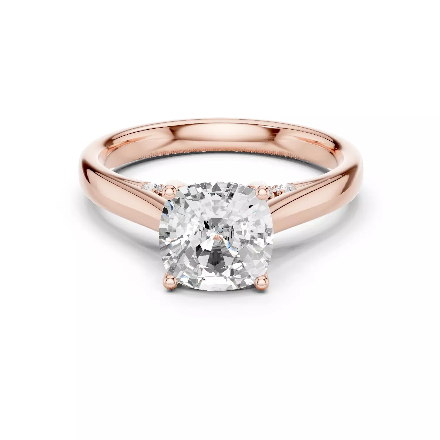 2CT Cushion Cut Diamond Engagement Wedding Ring 3DM STL Video 3D print model_12