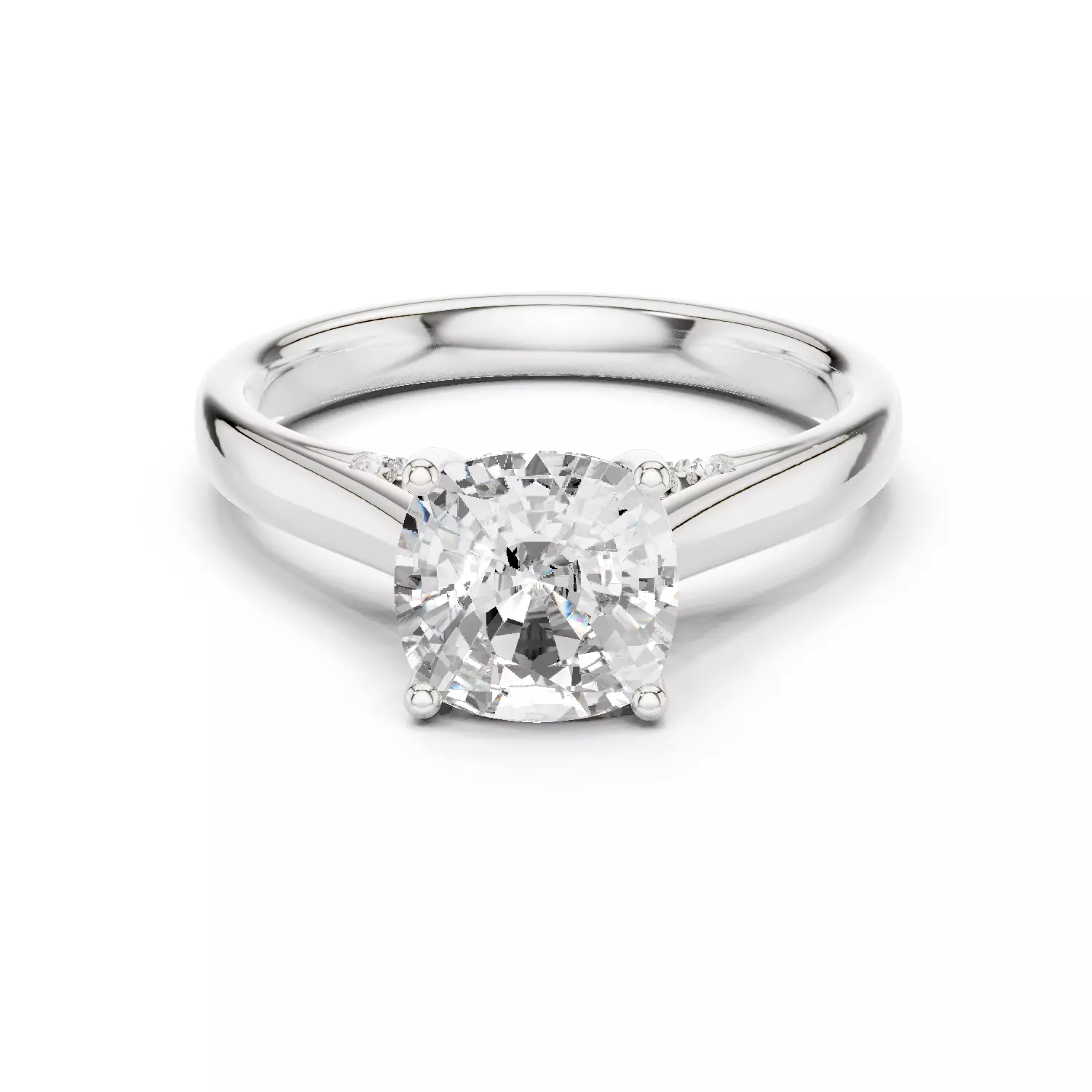 2CT Cushion Cut Diamond Engagement Wedding Ring 3DM STL Video 3D print model_14