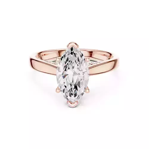 Marquise Cut Diamond Engagement Wedding Ring 3DM STL Video
