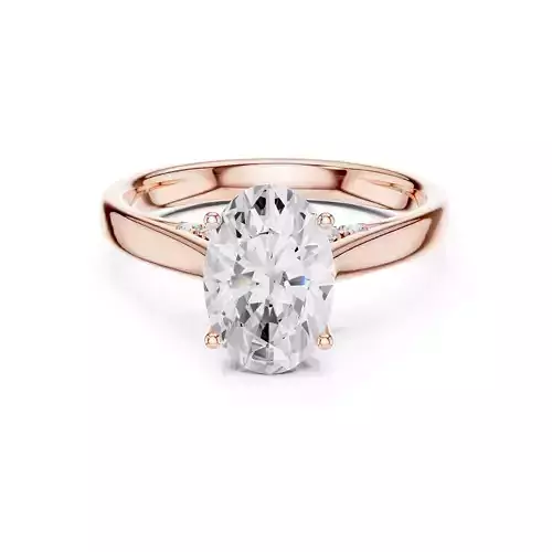 Oval Cut Diamond Engagement Wedding Ring 3DM STL Video