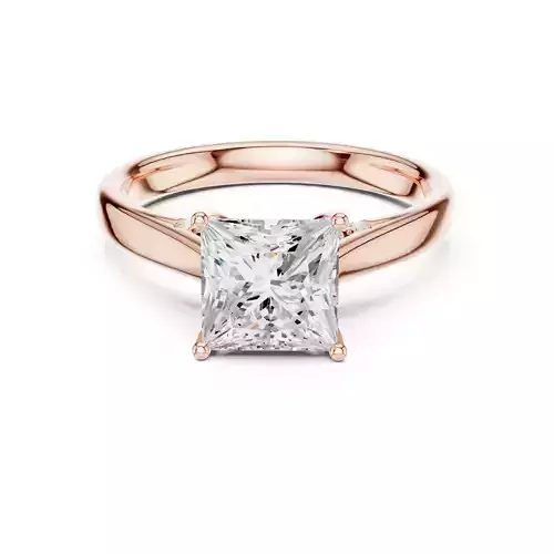 Princess Cut Diamond Engagement Wedding Ring 3DM STL Video