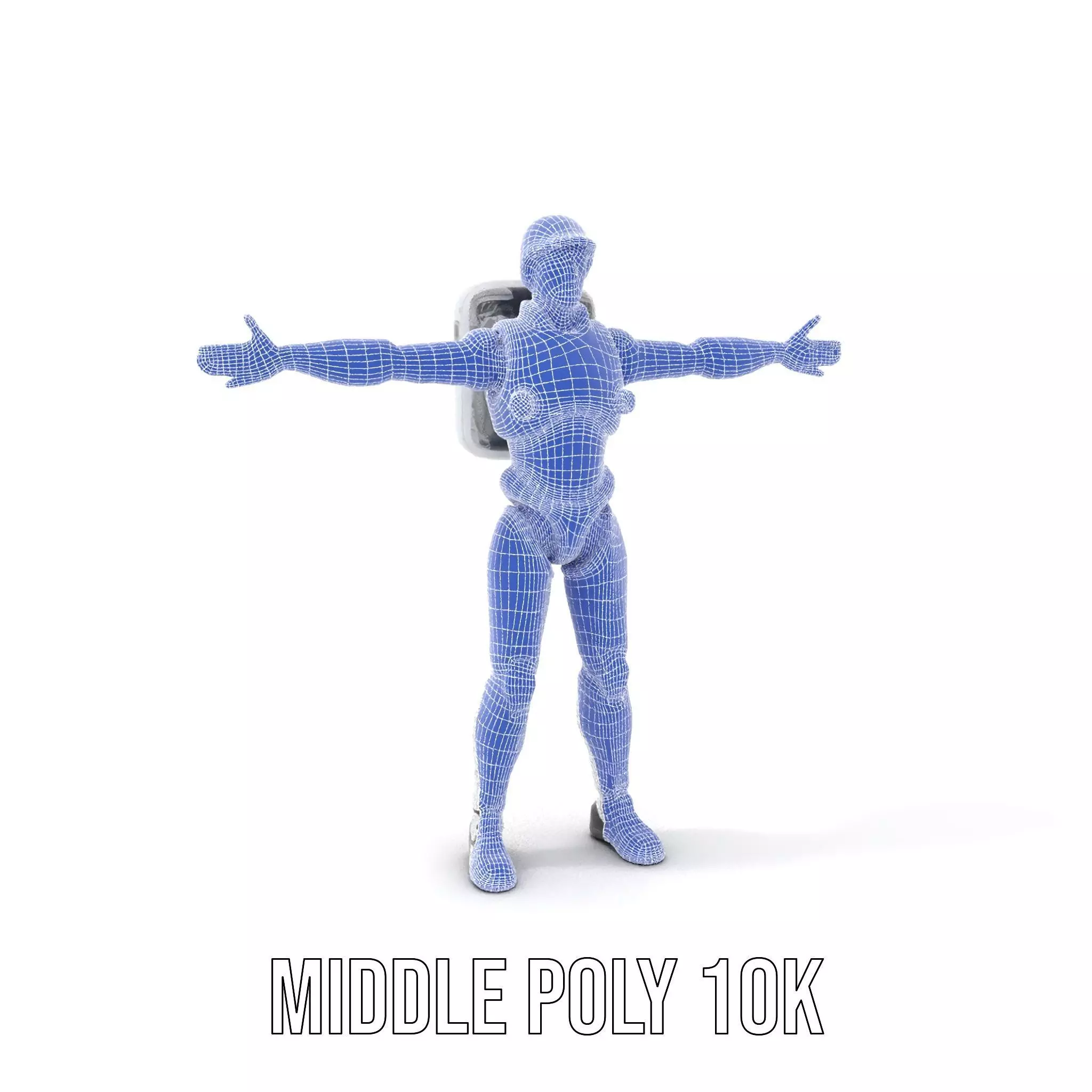 Futuristic White Robot model pack Low-poly 3D model_18
