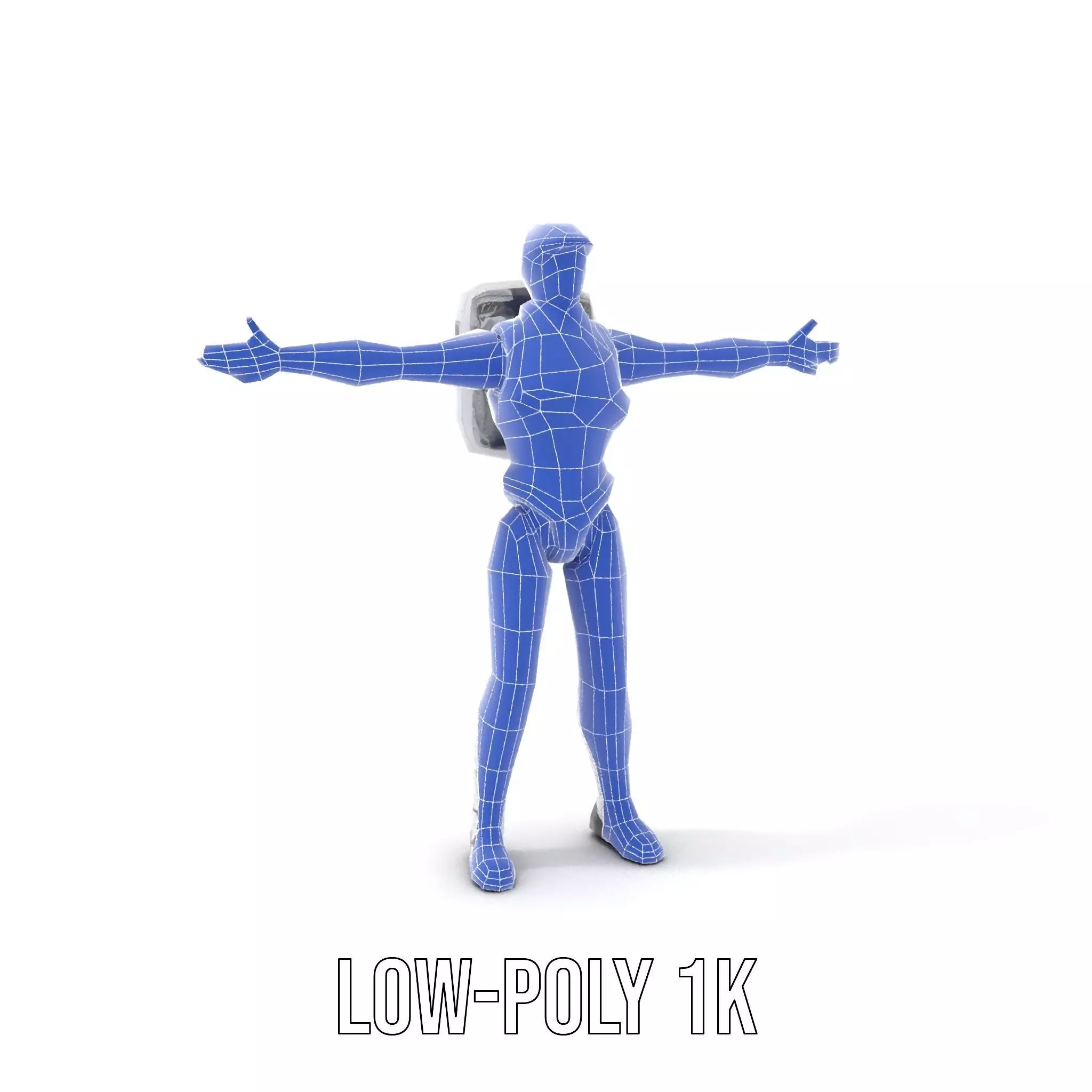 Futuristic White Robot model pack Low-poly 3D model_27