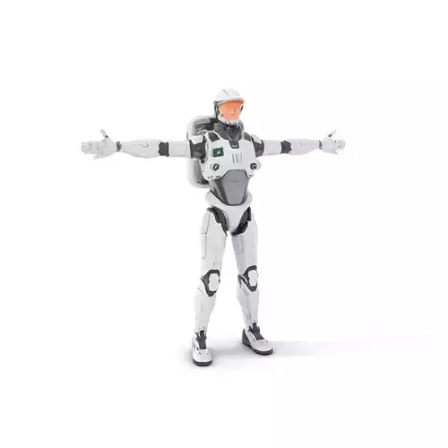 Futuristic White Robot model pack Low-poly 3D model Futuristic White Robot model pack Low-poly 3D model
