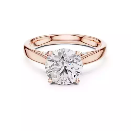 Round Cut Diamond Engagement Wedding Ring 3DM STL Video