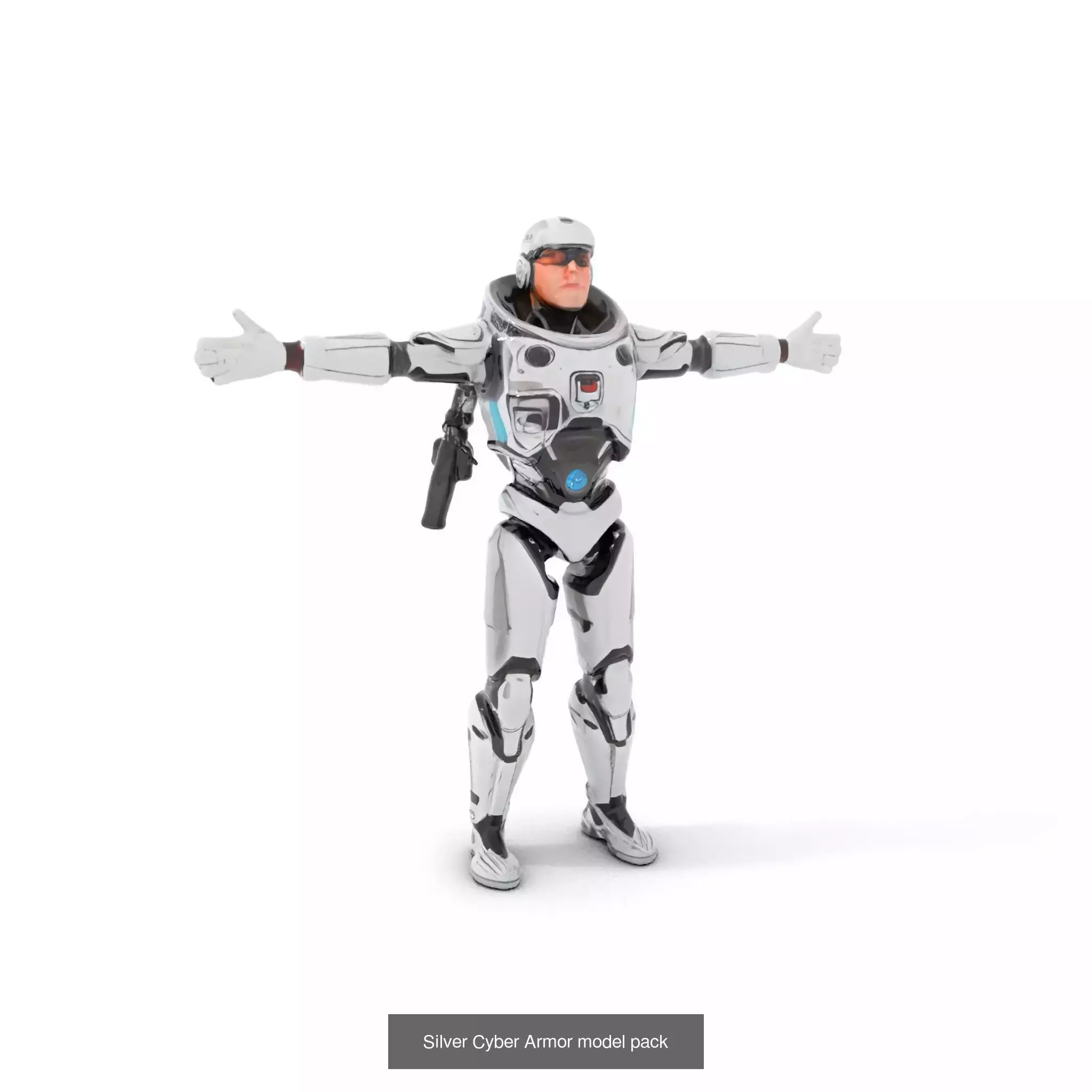 Futuristic Space Explorer Robot Pack 3D Model Collection_14