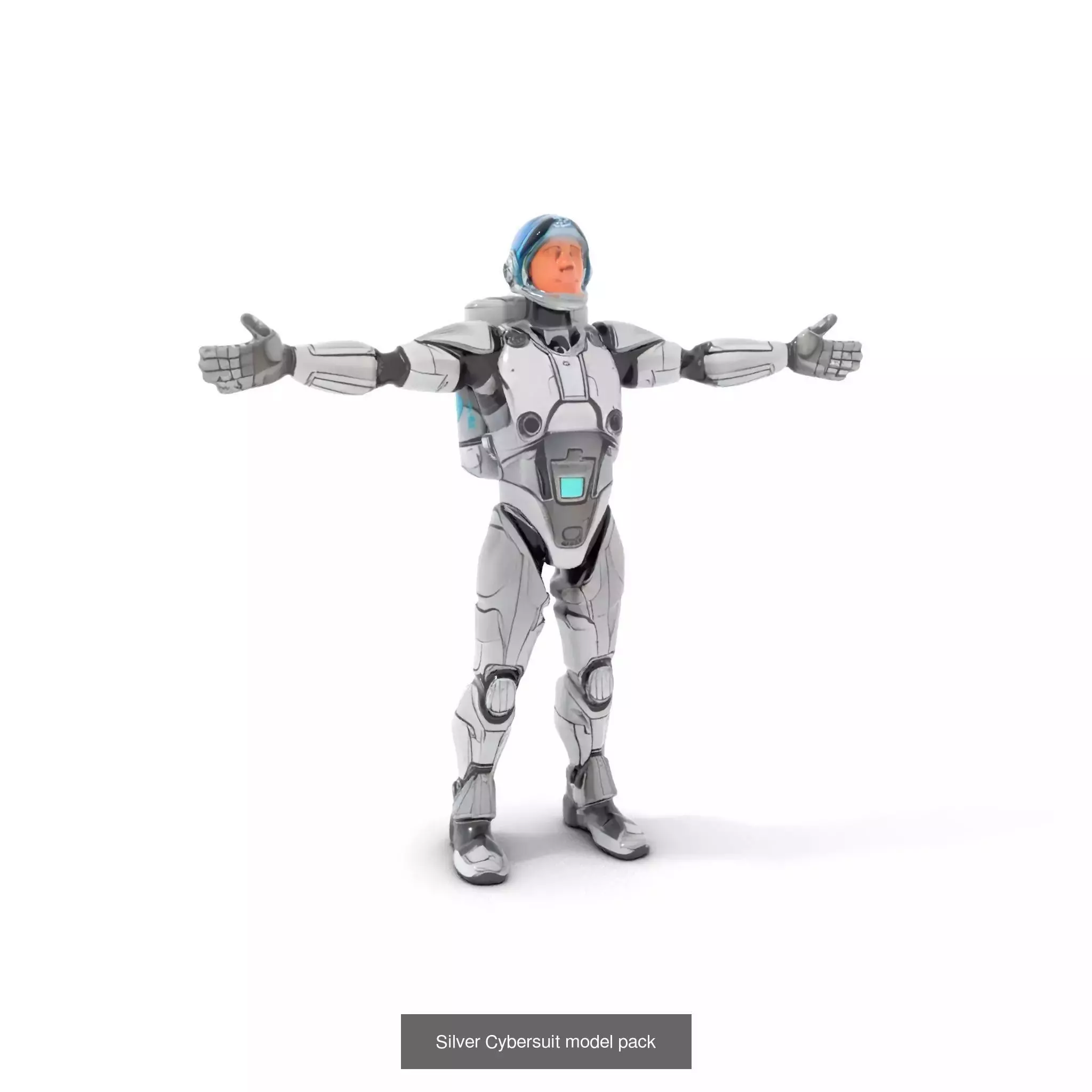Futuristic Space Explorer Robot Pack 3D Model Collection_15