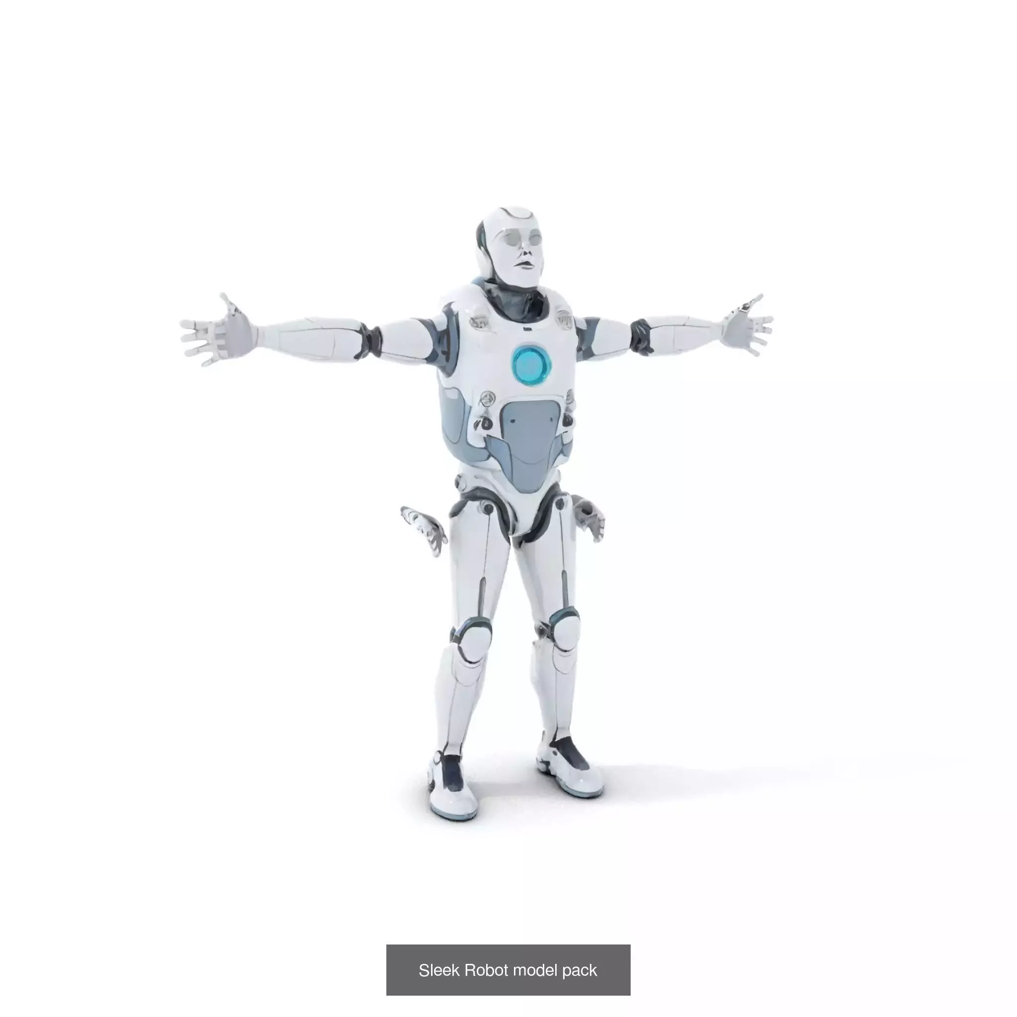 Futuristic Space Explorer Robot Pack 3D Model Collection_23