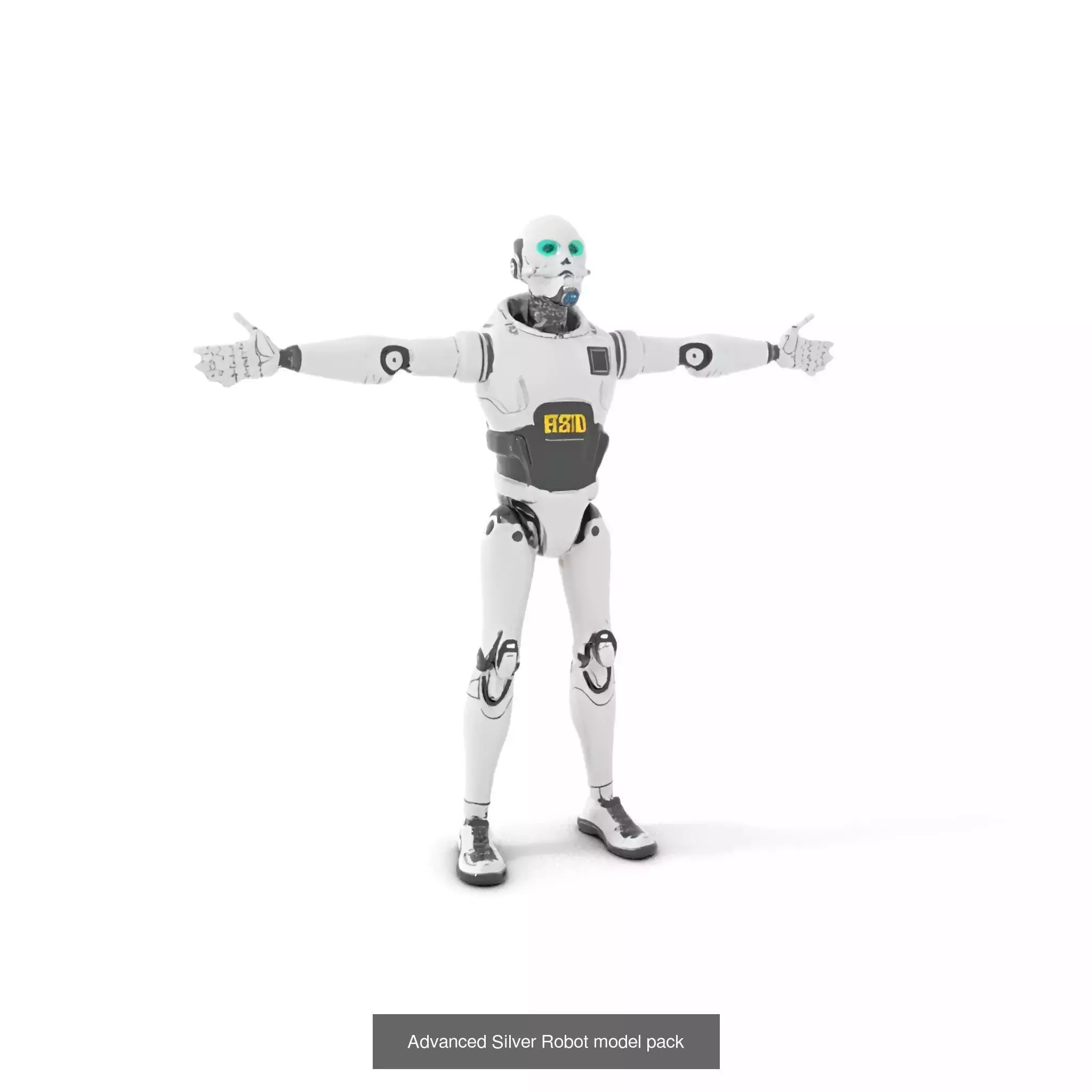 Futuristic Space Explorer Robot Pack 3D Model Collection_13