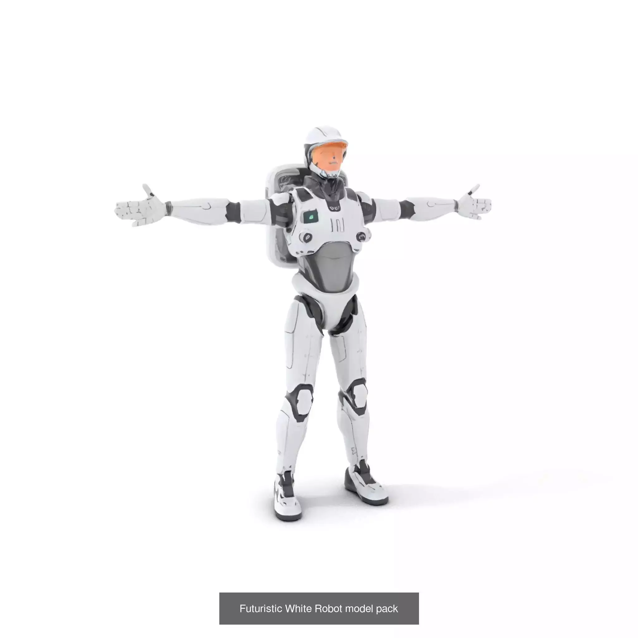Futuristic Space Explorer Robot Pack 3D Model Collection_24