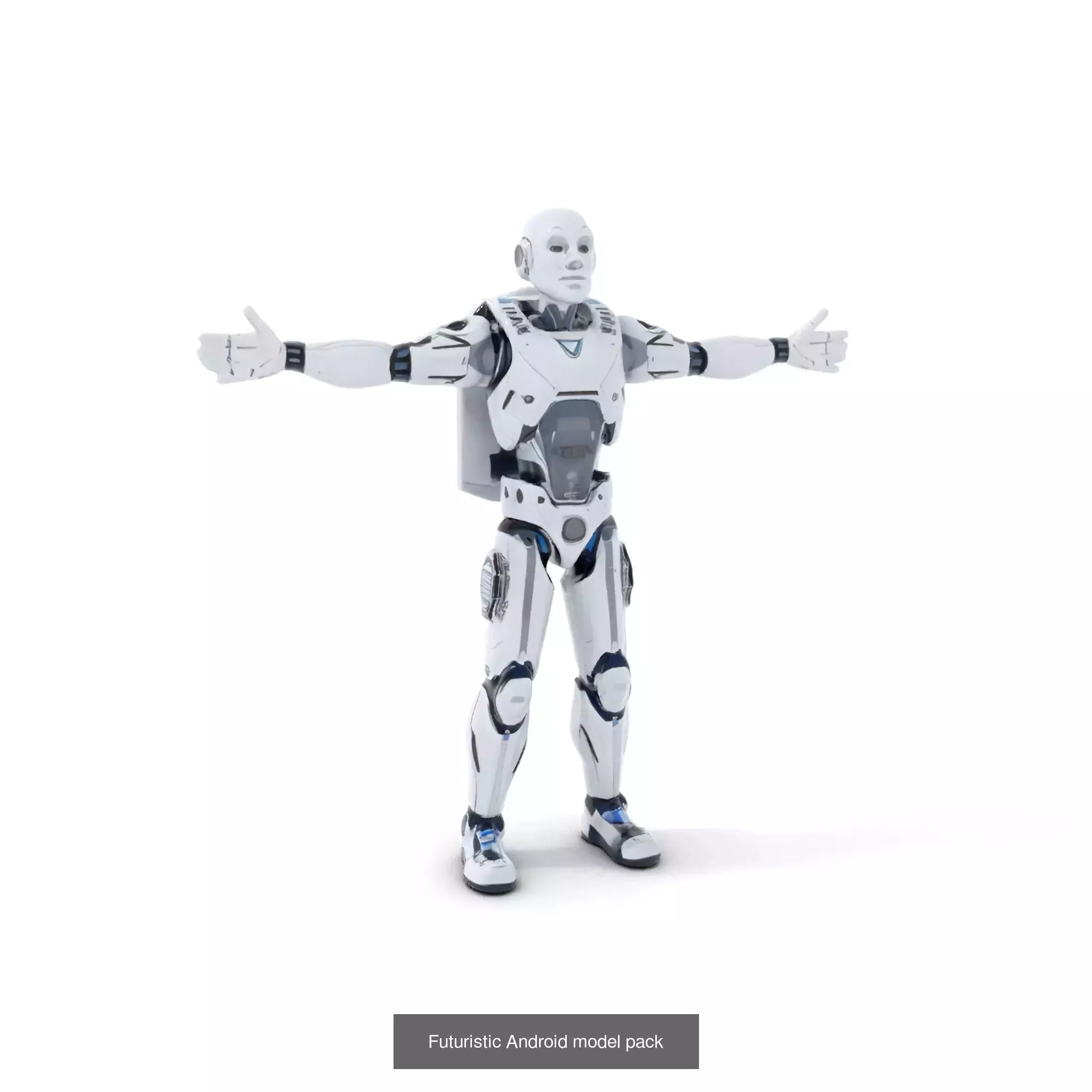 Futuristic Space Explorer Robot Pack 3D Model Collection_22