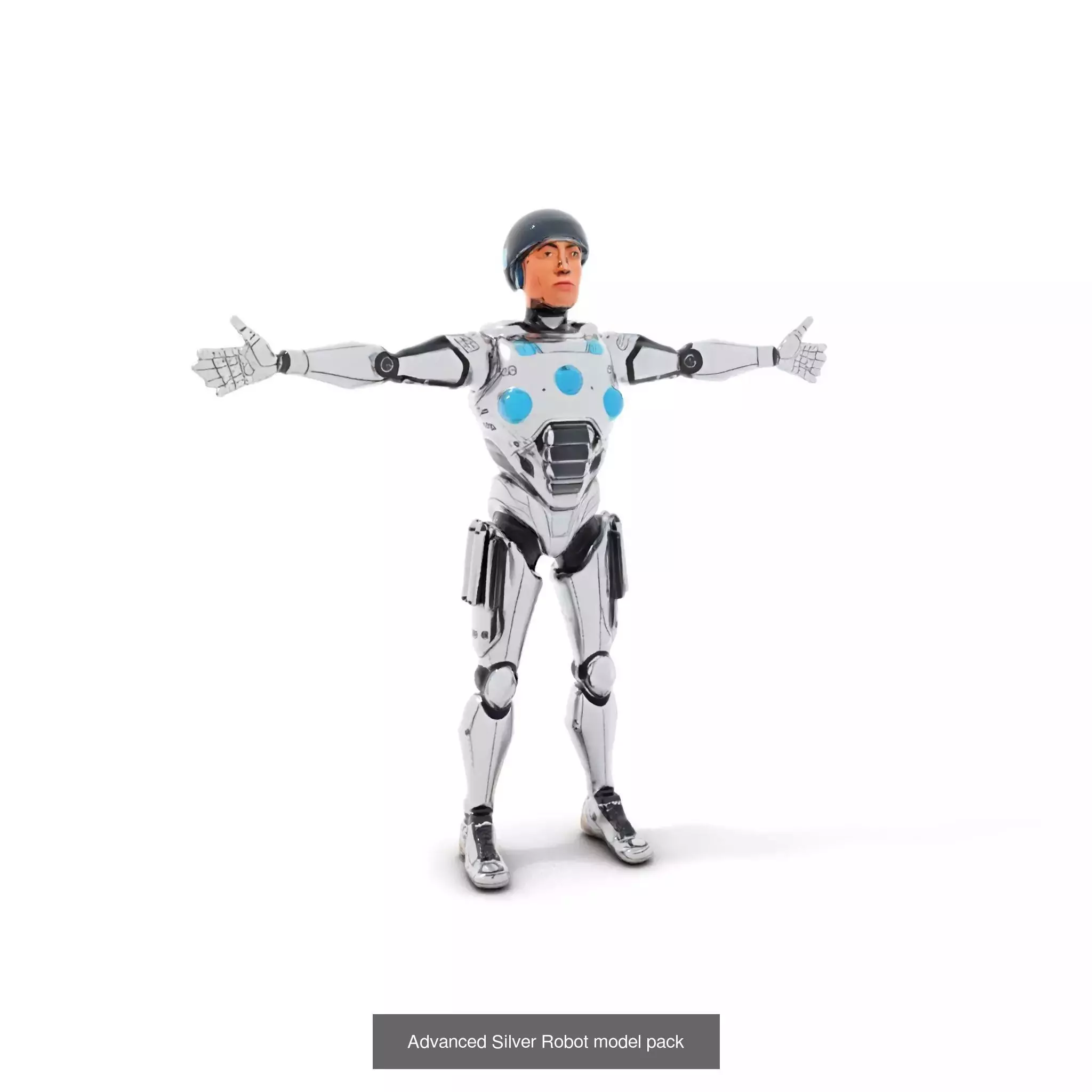 Futuristic Space Explorer Robot Pack 3D Model Collection_18