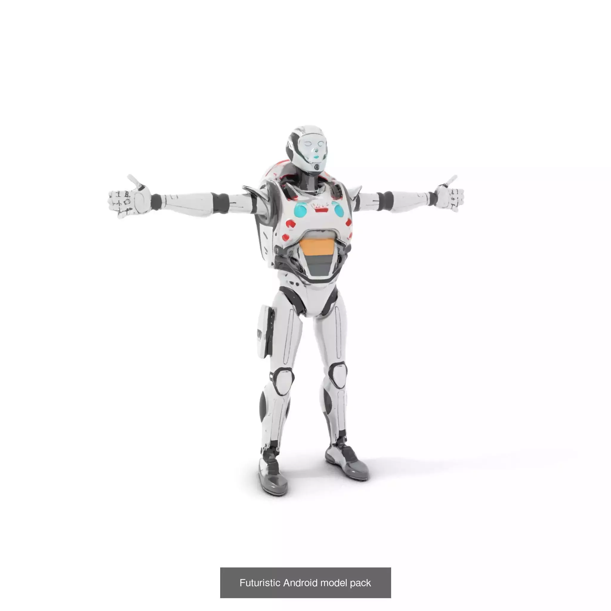 Futuristic Space Explorer Robot Pack 3D Model Collection_19