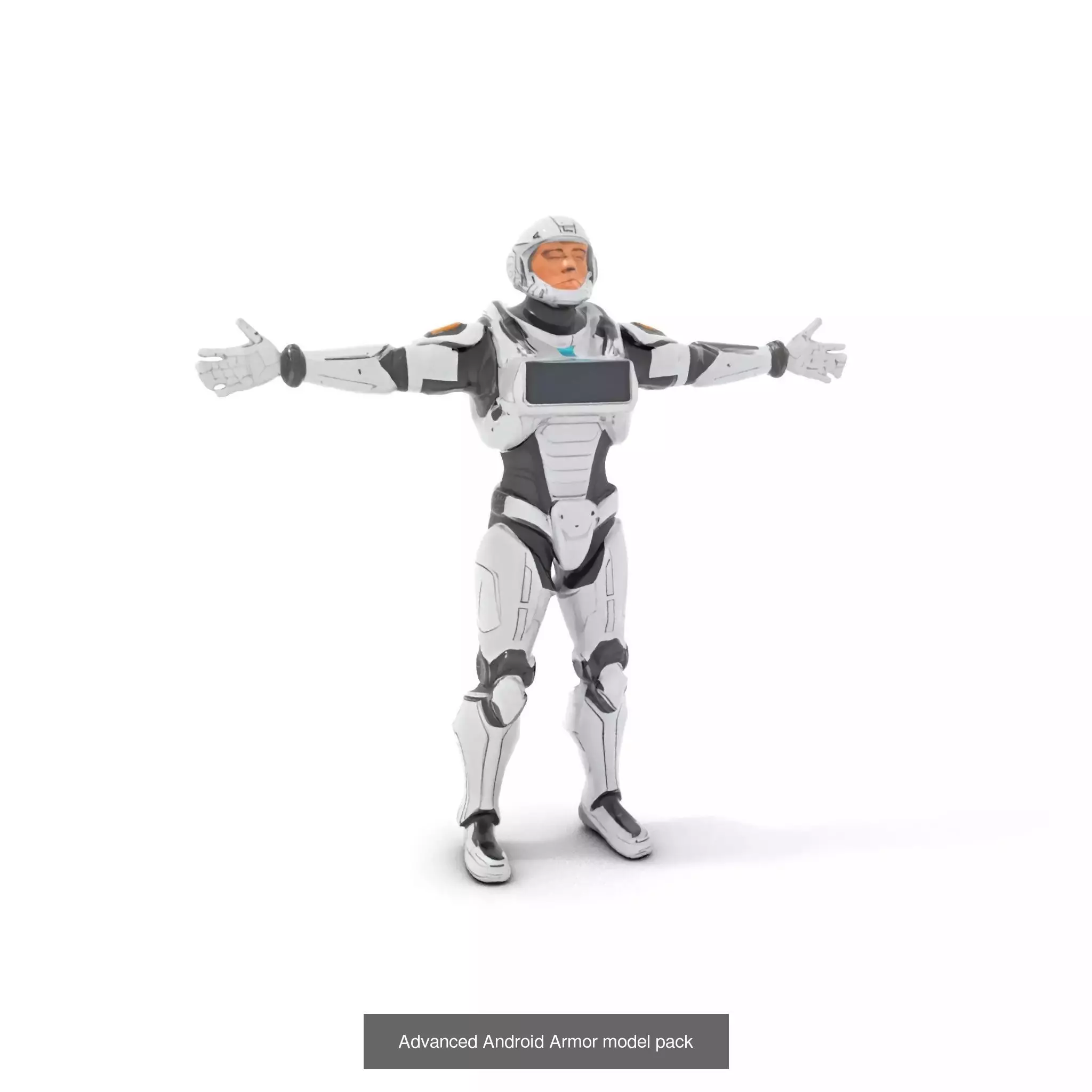 Futuristic Space Explorer Robot Pack 3D Model Collection_16