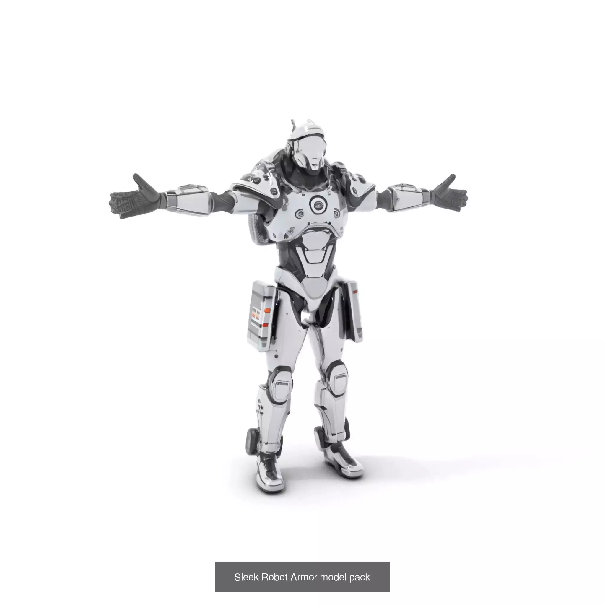 Futuristic Space Explorer Robot Pack 3D Model Collection_20