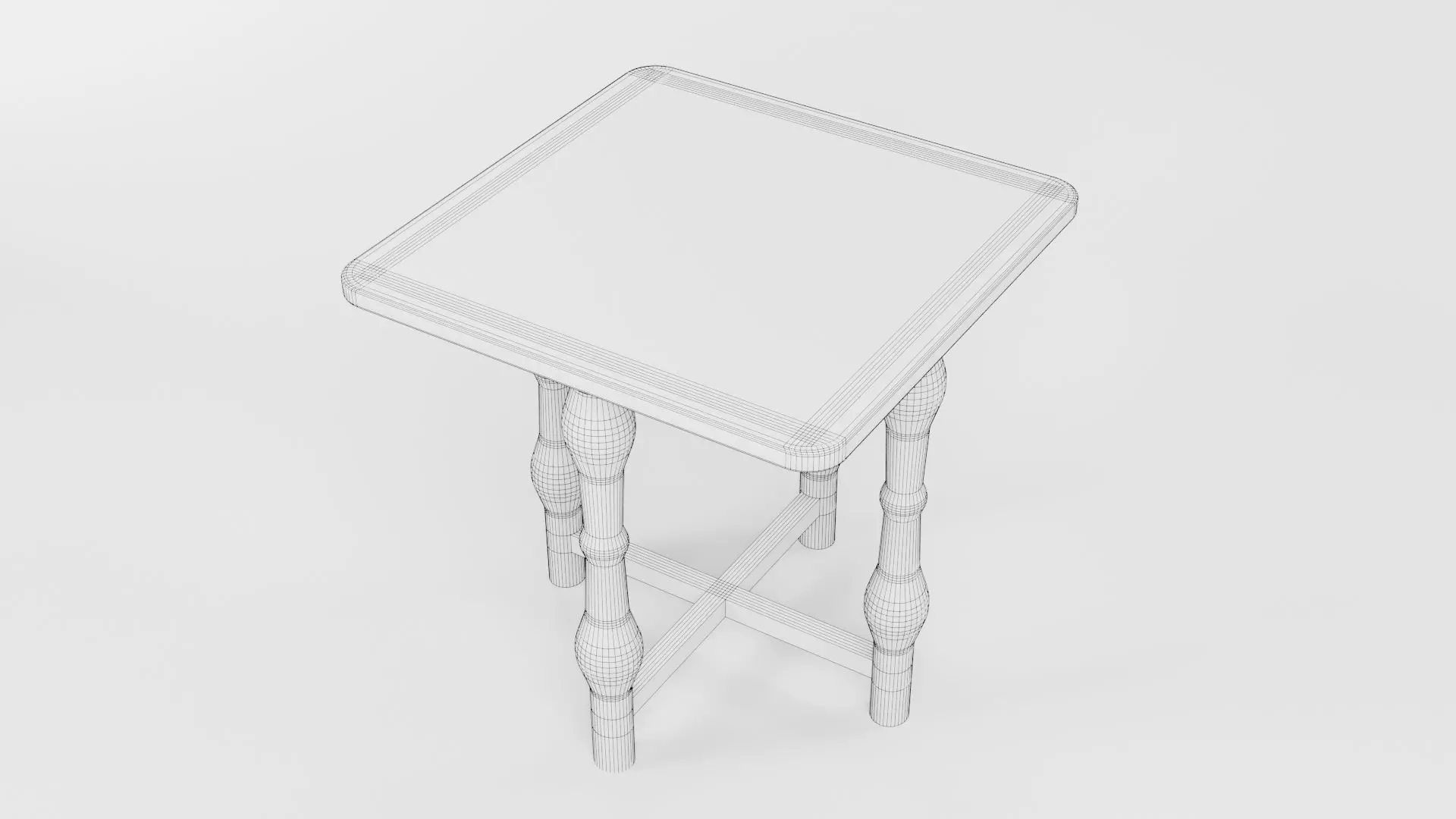 Square Table CG70 3D model_6