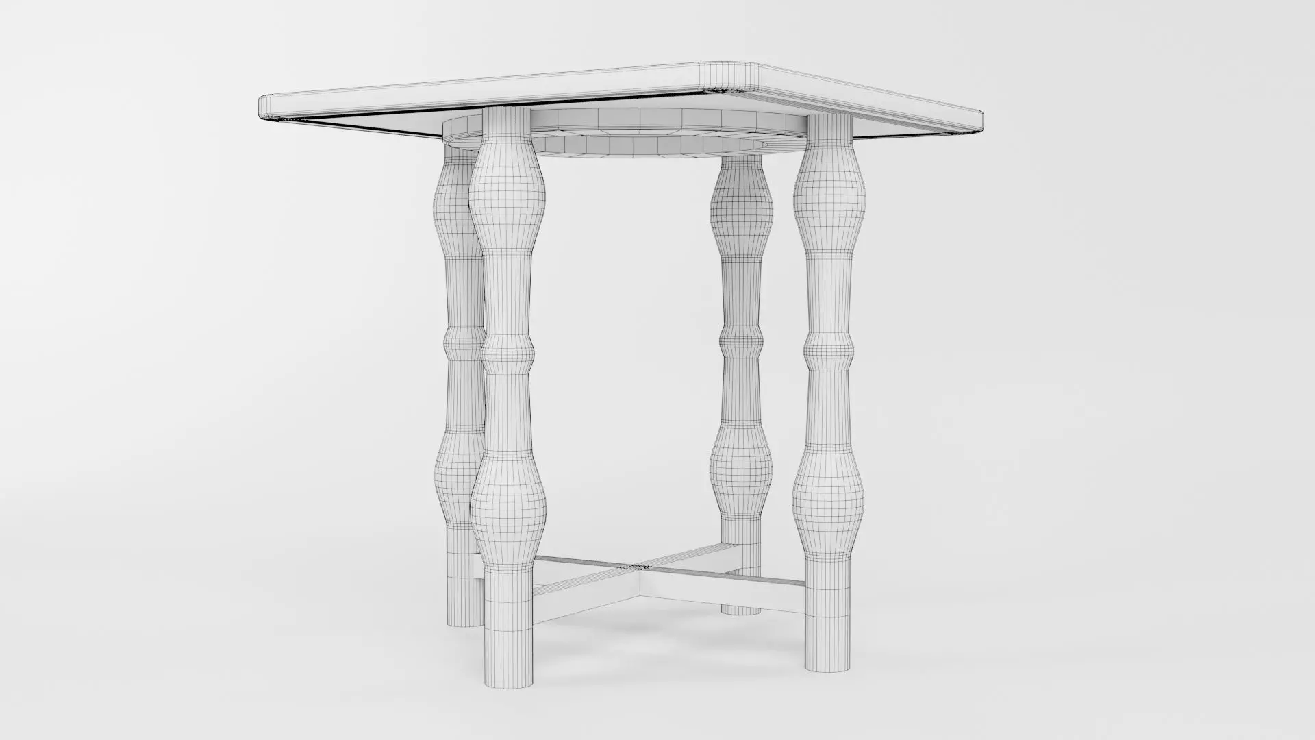 Square Table CG70 3D model_5