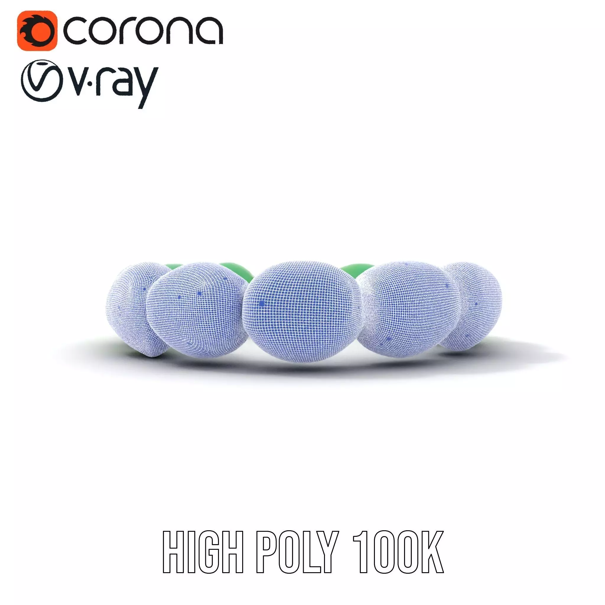 Emerald Jade Bracelet model pack Low-poly 3D model_33