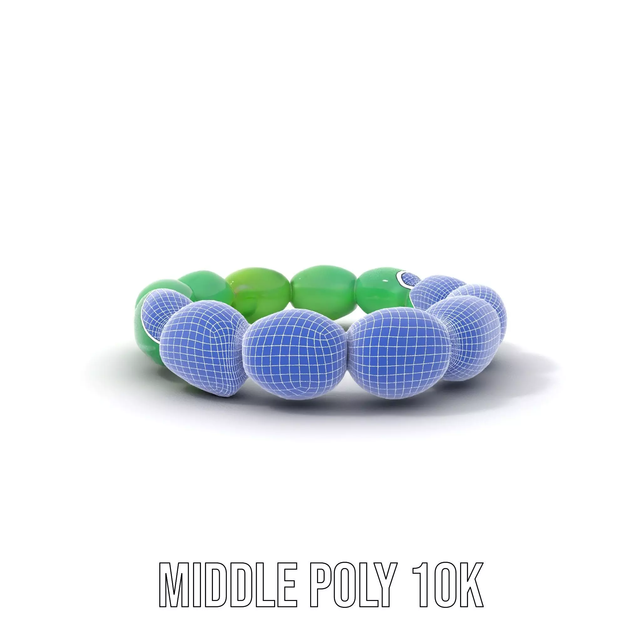 Emerald Jade Bracelet model pack Low-poly 3D model_21