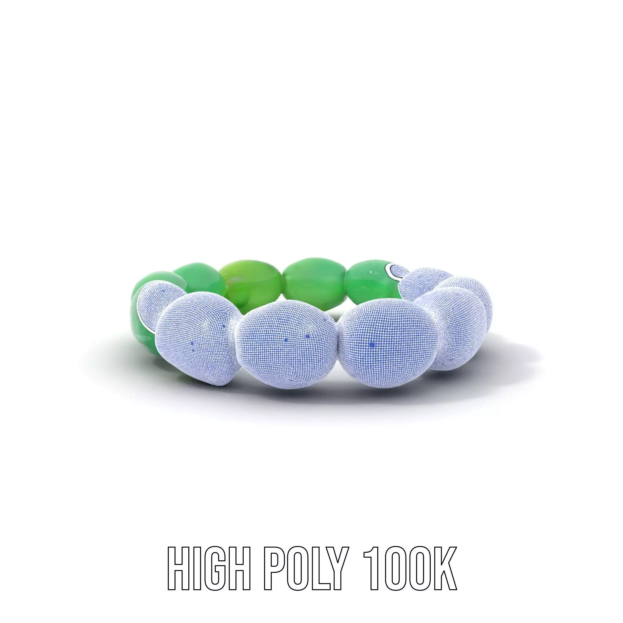 Emerald Jade Bracelet model pack Low-poly 3D model_4
