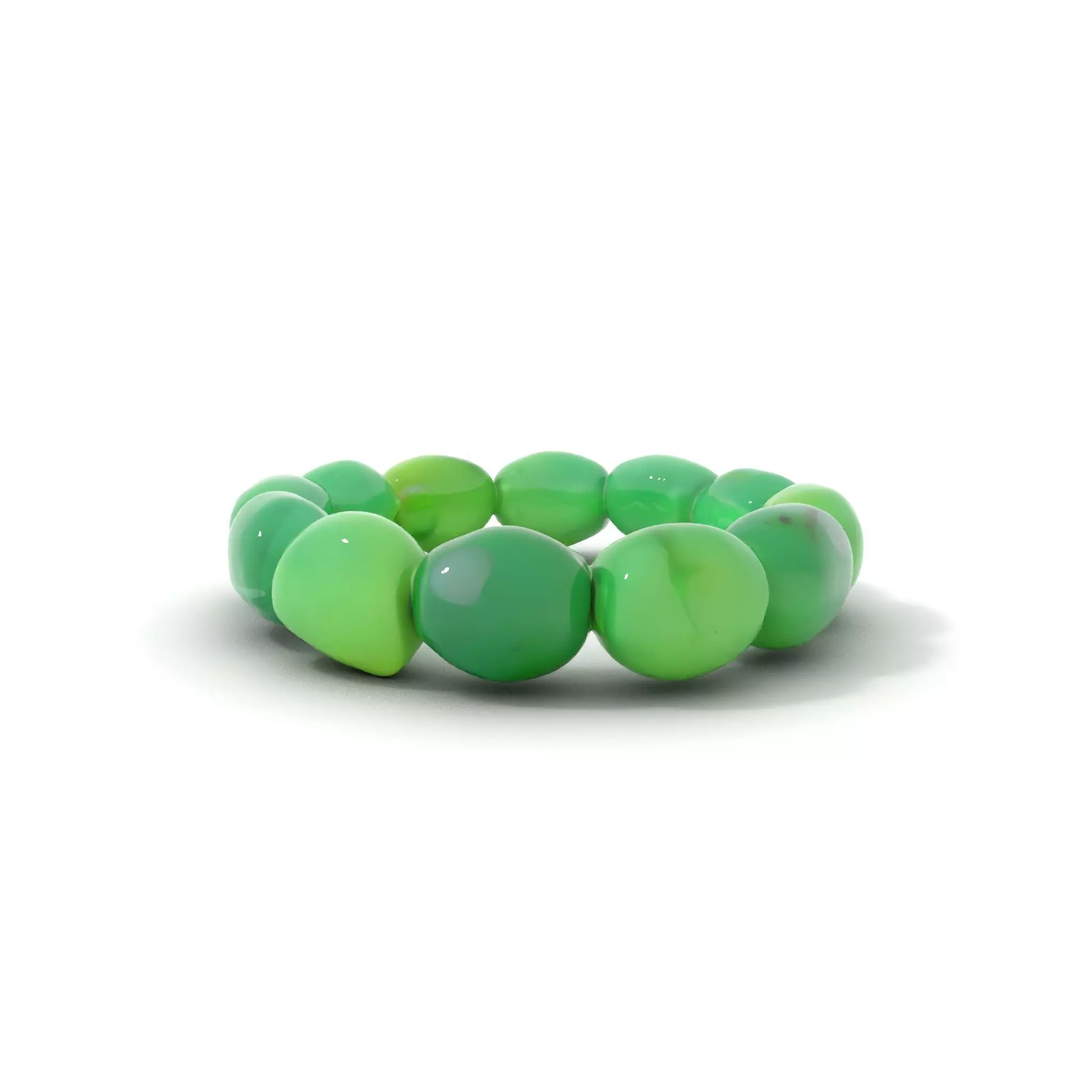 Emerald Jade Bracelet model pack Low-poly 3D model_0