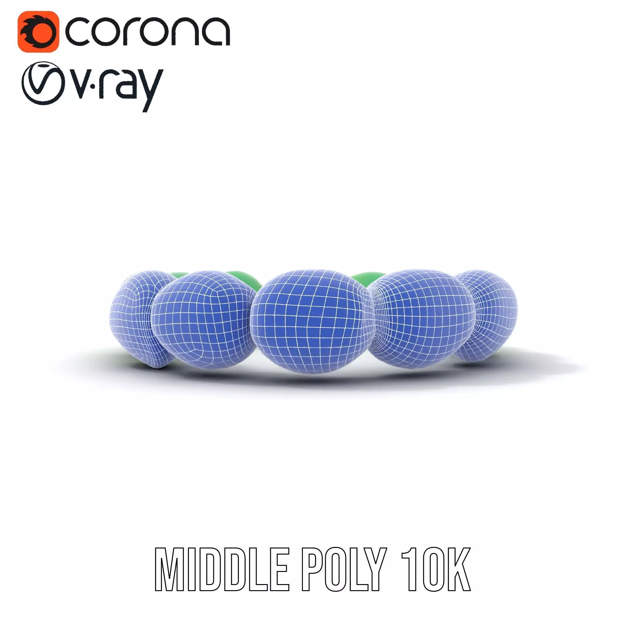 Emerald Jade Bracelet model pack Low-poly 3D model_26