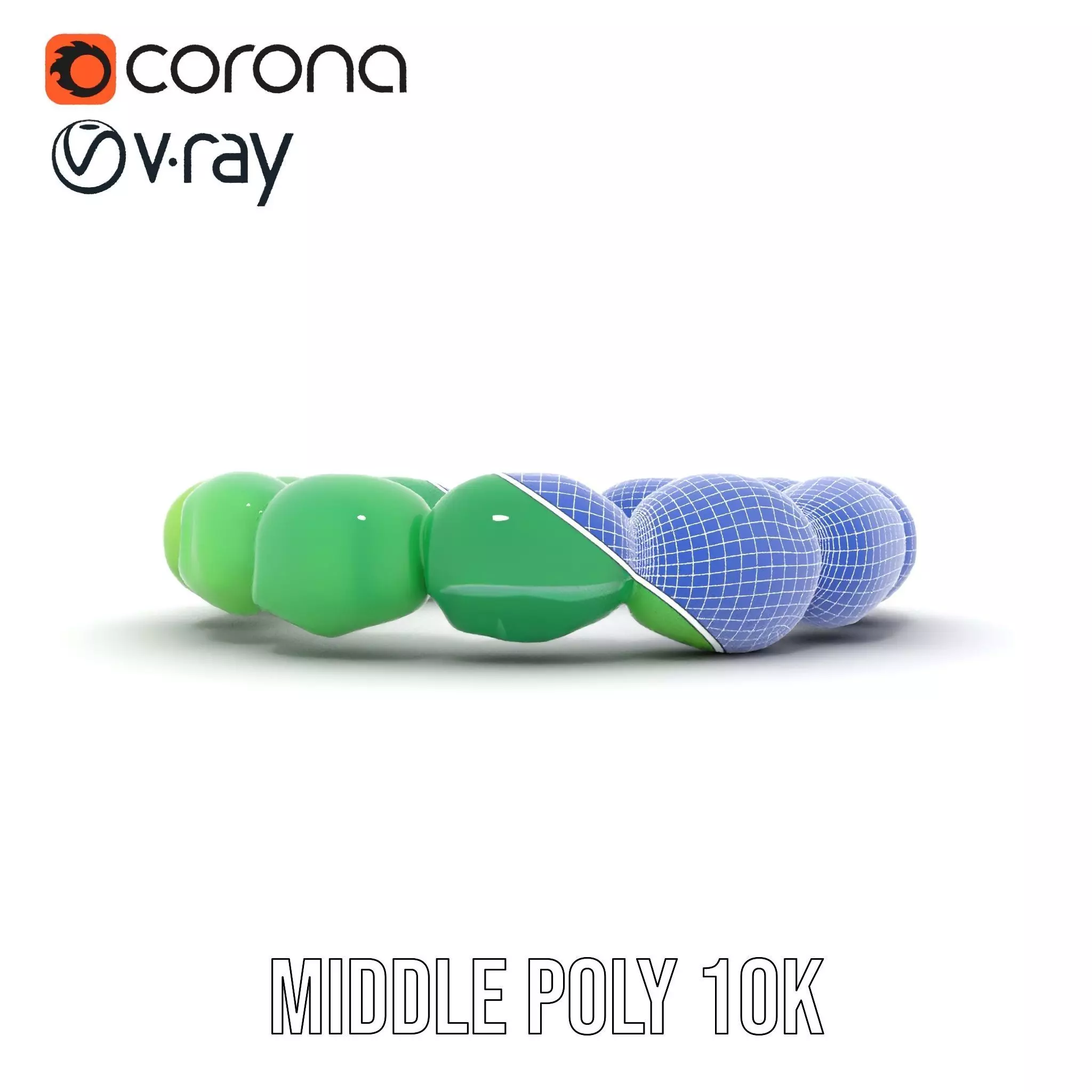 Emerald Jade Bracelet model pack Low-poly 3D model_29