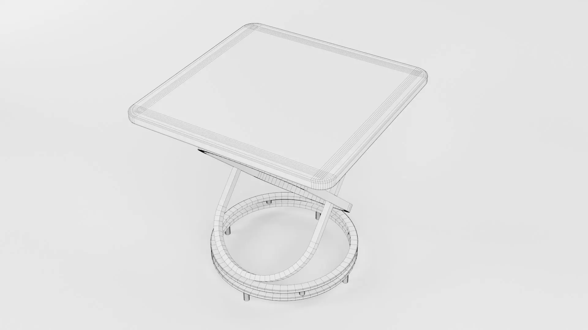 Square Table CG71 3D model_6