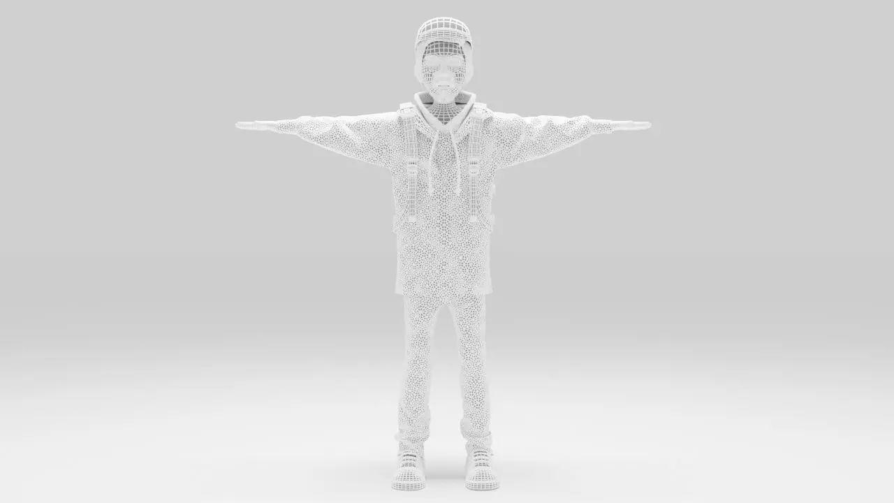 Character  camping  pack 03 Rigged Low-poly 3D model_14