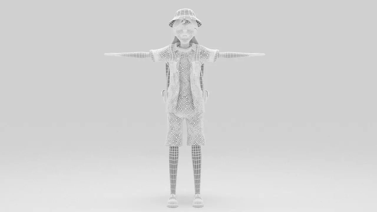 Character  camping  pack 03 Rigged Low-poly 3D model_8