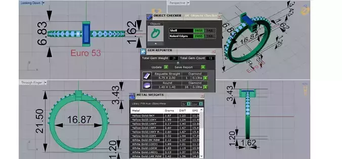 Jewelry stl 3dm Ring Model jr00225