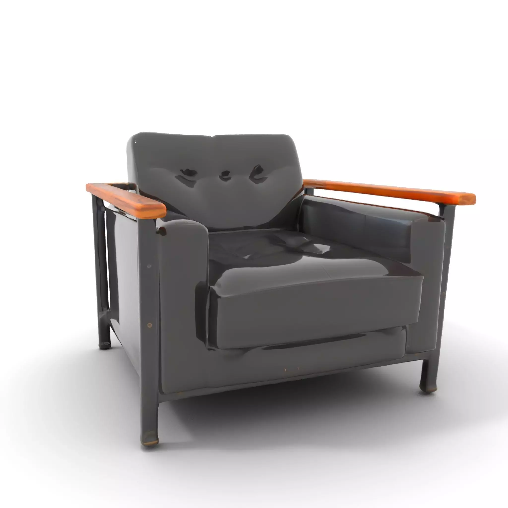 Modern Leather Armchair model pack Low-poly 3D model_11