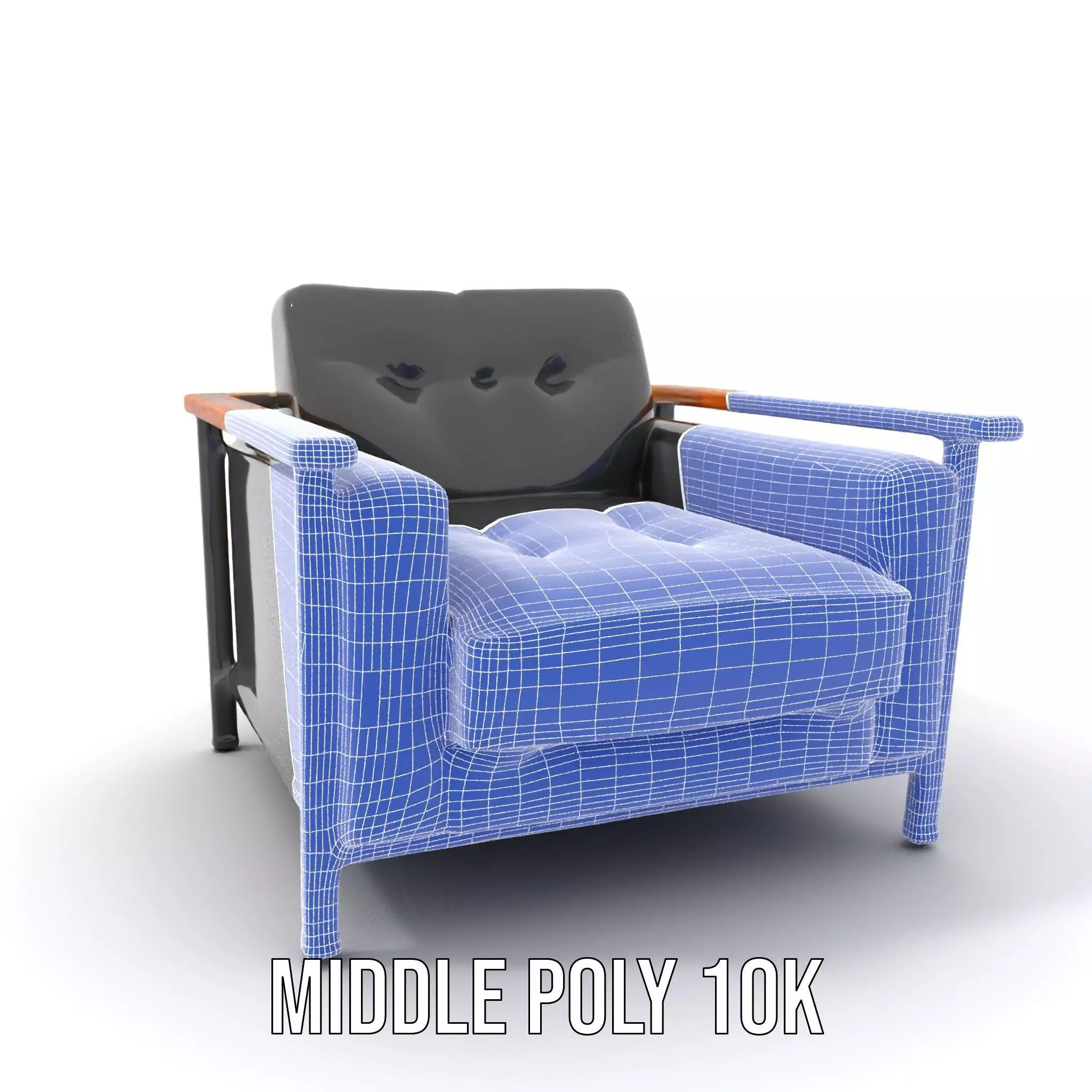 Modern Leather Armchair model pack Low-poly 3D model_24