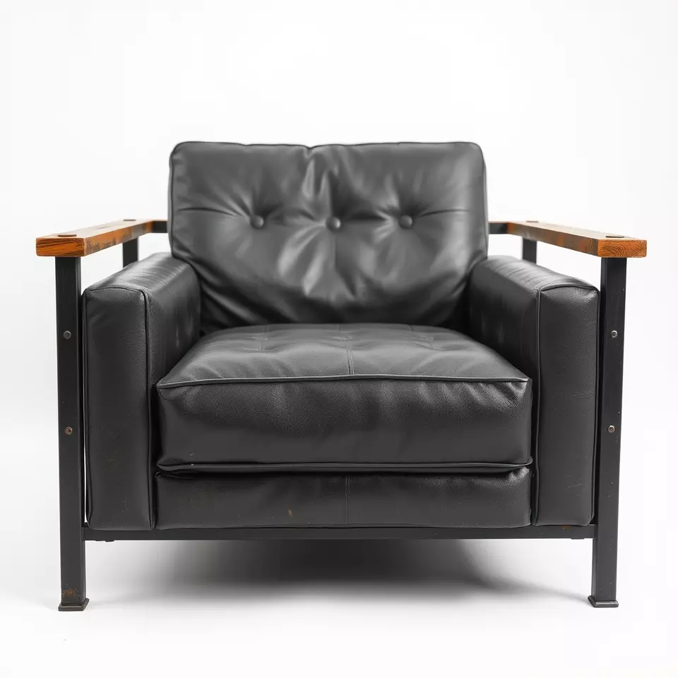 Modern Leather Armchair model pack Low-poly 3D model_2