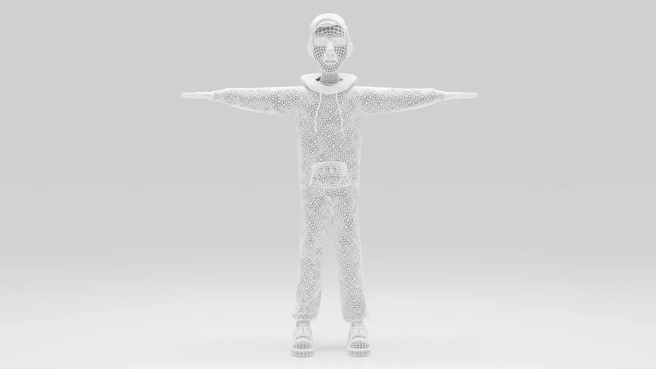 Character pack man  05 Rigged Low-poly 3D model_24